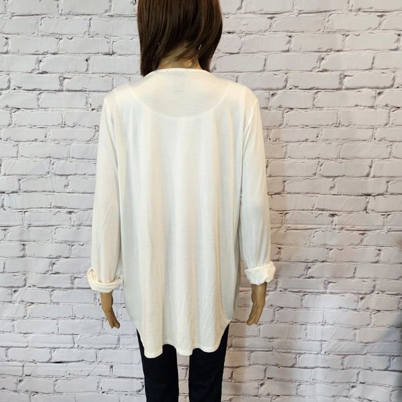 RXB, Boho long sleeve ivory embroidered blouse - Picture 8 of 9